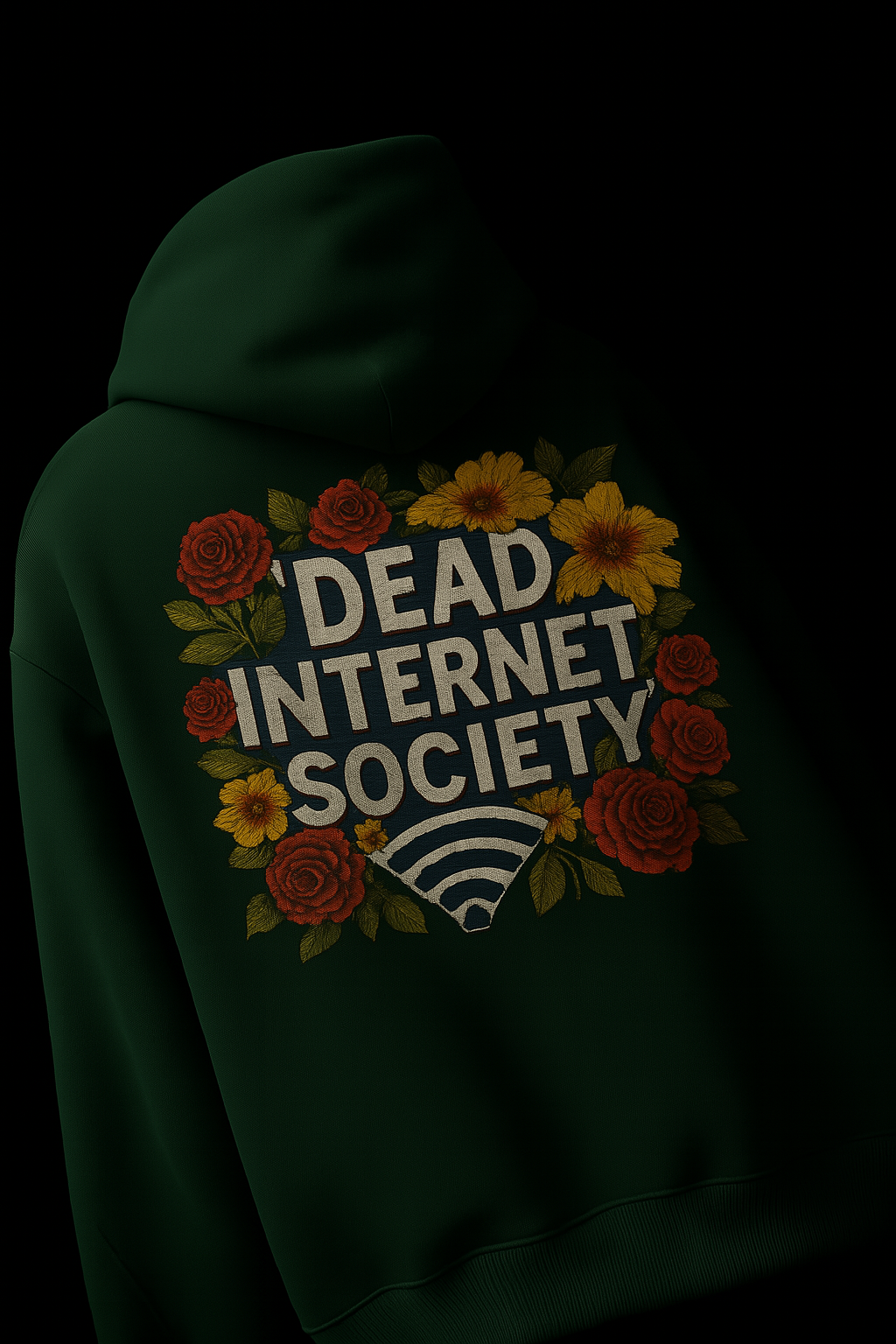 DIS Floral Hoodie Green