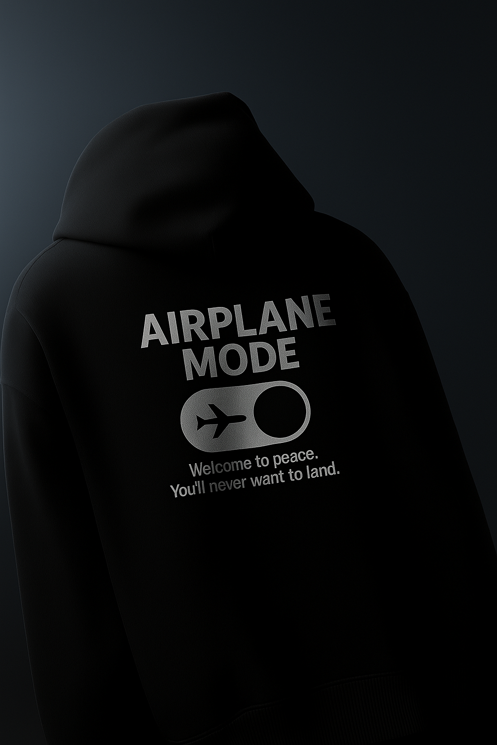 Airplane Mode Hoodie Black